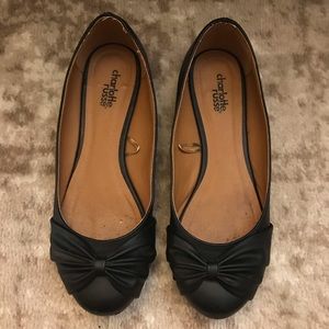 Charlotte Russe Black Bow Flats